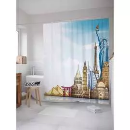 Шторка-занавеска для ванной JOYARTY