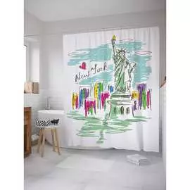 Шторка-занавеска для ванной JOYARTY