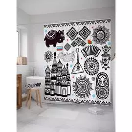 Шторка-занавеска для ванной JOYARTY