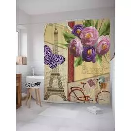 Шторка-занавеска для ванной JOYARTY