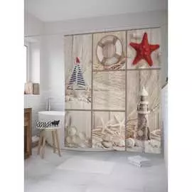 Шторка-занавеска для ванной JOYARTY