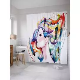 Шторка-занавеска для ванной JOYARTY