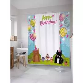 Шторка-занавеска для ванной JOYARTY