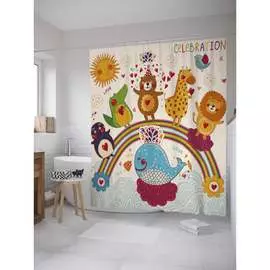 Шторка-занавеска для ванной JOYARTY