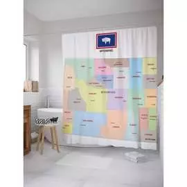 Шторка-занавеска для ванной JOYARTY