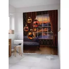 Шторка-занавеска для ванной JOYARTY