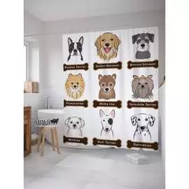 Шторка-занавеска для ванной JOYARTY