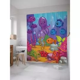 Шторка-занавеска для ванной JOYARTY