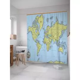 Шторка-занавеска для ванной JOYARTY