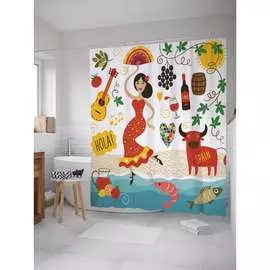 Шторка-занавеска для ванной JOYARTY