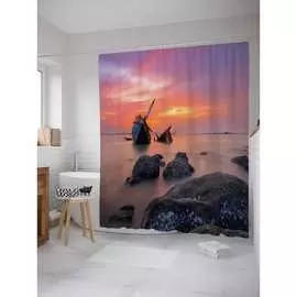 Шторка-занавеска для ванной JOYARTY