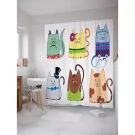 Шторка-занавеска для ванной JOYARTY