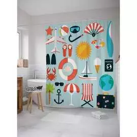 Шторка-занавеска для ванной JOYARTY