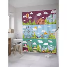 Шторка-занавеска для ванной JOYARTY