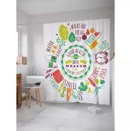 Шторка-занавеска для ванной JOYARTY