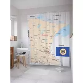 Шторка-занавеска для ванной JOYARTY