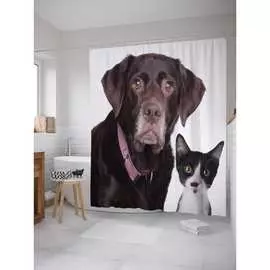 Шторка-занавеска для ванной JOYARTY