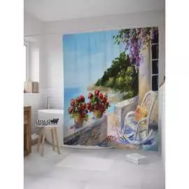 Шторка-занавеска для ванной JOYARTY