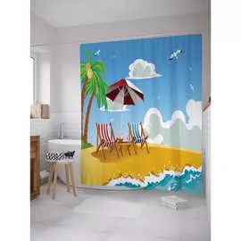 Шторка-занавеска для ванной JOYARTY