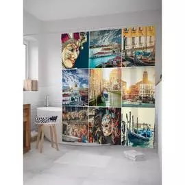 Шторка-занавеска для ванной JOYARTY