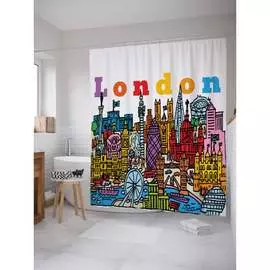 Шторка-занавеска для ванной JOYARTY