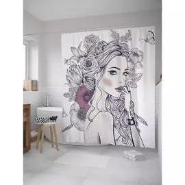 Шторка-занавеска для ванной JOYARTY