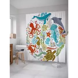 Шторка-занавеска для ванной JOYARTY