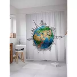 Шторка-занавеска для ванной JOYARTY