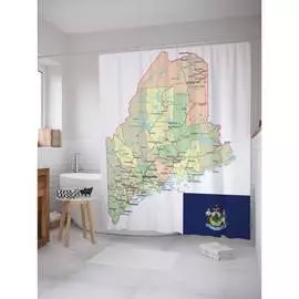 Шторка-занавеска для ванной JOYARTY