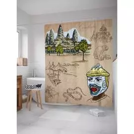 Шторка-занавеска для ванной JOYARTY