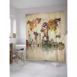 Шторка-занавеска для ванной JOYARTY