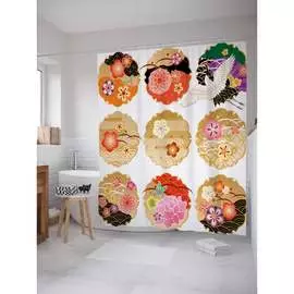 Шторка-занавеска для ванной JOYARTY