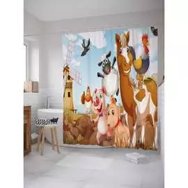 Шторка-занавеска для ванной JOYARTY