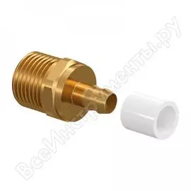Штуцер uponor minitec 9.9-r1/2, нр, с кольцом pe-х 1005265
