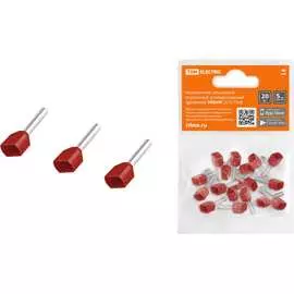 Штыревой втулочный изолированный двойной наконечник TDM ELECTRIC НШвИ 2 SQ0568-0049