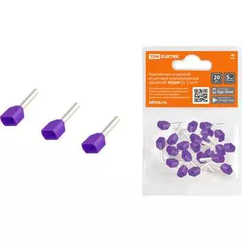 Штыревой втулочный изолированный двойной наконечник TDM ELECTRIC НШвИ 2 SQ0568-0055