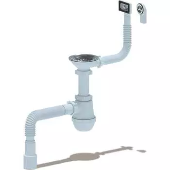 Сифон для кухонной мойки АНИ Пласт Грот A0145DIY