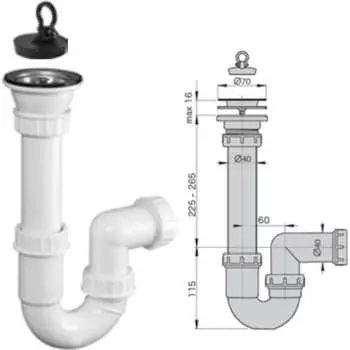 Сифон для мойки Miano M0451