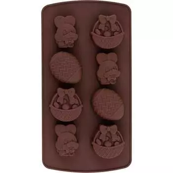 Силиконовая форма для шоколадных конфет МУЛЬТИДОМ Пасхальное настроение VL80-504