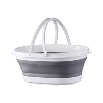 Силиконовое складное ведро SanTrade SL SM-PR912/GY 4439