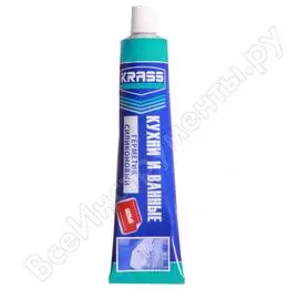 Силиконовый герметик krass для кухни и ванны белый 115мл оаэ 0005348