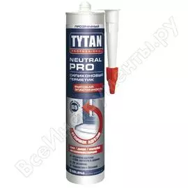 Силиконовый герметик tytan professional neutral pro универсальный, прозрачный 310мл 89643
