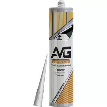 Силиконовый универсальный герметик AVG универсальный прозрачный