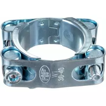 Силовой двухболтовый шарнирный хомут MGF 1-22-20-1-30-40