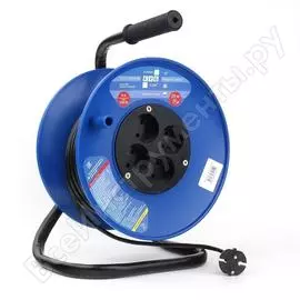 Силовой удлинитель на катушке power cube 6 а/1,3 квт, 20 м, 4 розетки с/з pc-l4-k-20