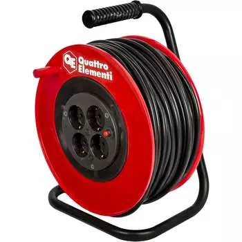 Силовой удлинитель на катушке QUATTRO ELEMENTI УС-4 УС-4-40