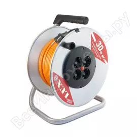 Силовой удлинитель на катушке LUX К4-Е-30 4606400419426
