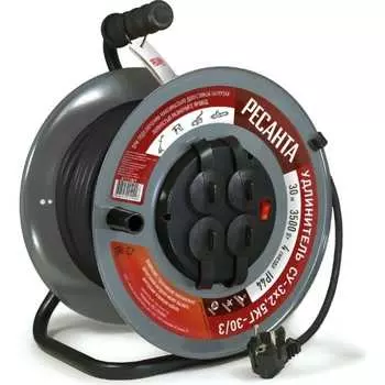 Силовой удлинитель Ресанта СУ-3x2,5КГ-30/3 61/118/9