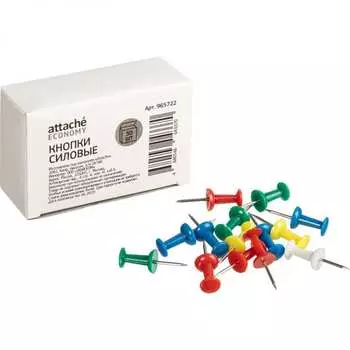 Силовые кнопки для пробковых досок Attache Economy 965722