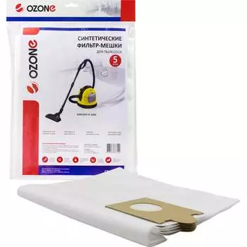 Синтетические мешки для проф.пылесосов до 5 литров OZONE clean pro CP-214/5